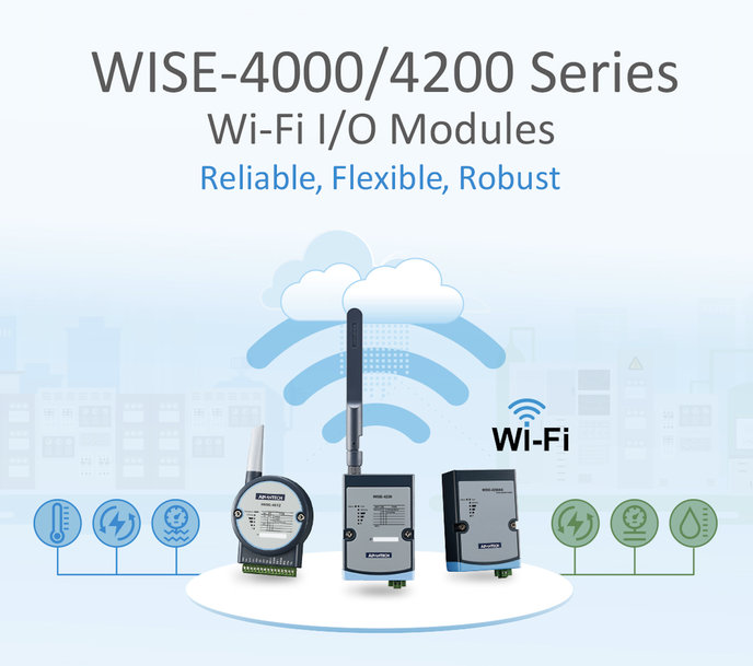 Advantech WISE-4250 Dual-Band Industrial Wi-Fi I/O Module